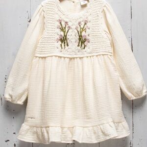 Crochet CottageCore Dress Boutique Vintage Style